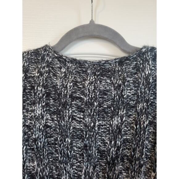 Chico's Grey Black Cable Knit Women's Soft Heavyweight Sweater, Size 3 (XL) - Picture 9 of 10